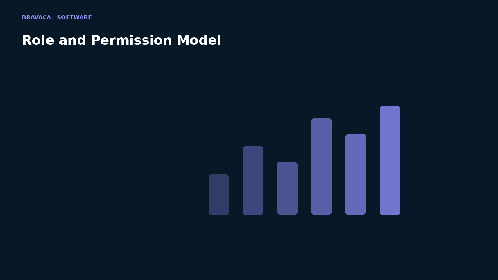 Bravaca visual explaining role and permission model.